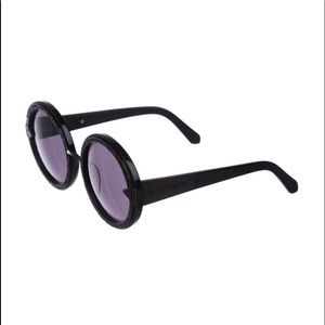 NWOT! Karen Walker Black acetate round sunglasses
